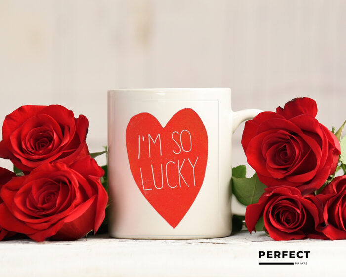 I'M So Lucky Love in a Cup Adorable Valentine Day Gift Edition Mug 330Ml