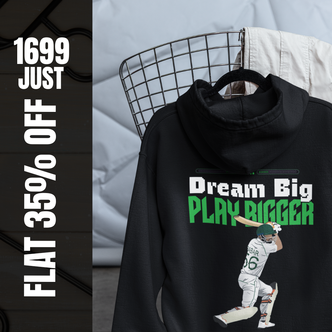 Babar Azam Hoodie – Celebrate Pakistan’s Cricket Legend – Flat 35% OFF!