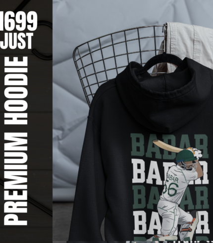 Babar Azam Hoodie - Flat 35% Off | Stay Warm, Stay Stylish