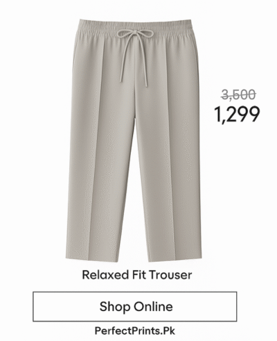 Men’s Relaxed Fit Trouser – Light Beige