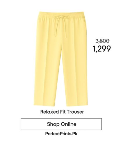 Men’s Relaxed Fit Trouser – Lemon