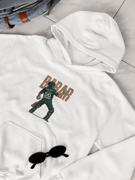 Best White Rock Your Look with Oversized Babar Azam Hoodie