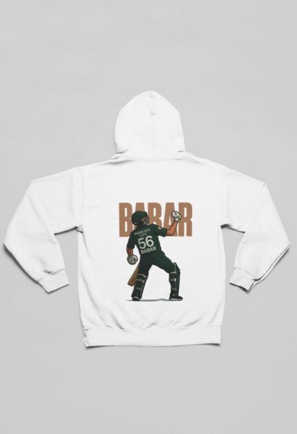Best White Rock Your Look with Oversized Babar Azam Hoodie