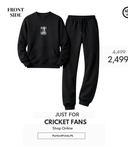 Black Limited Edition Virat Kohli Cricket Tracksuit | No. 18 Fan Favorite