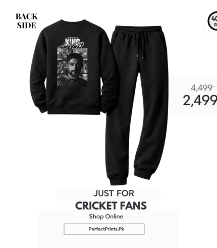 Muhammad Amir – Left Arm Magic Cricket Tracksuit | High Quality Print | Only Rs. 2499 (Was Rs. 4499)