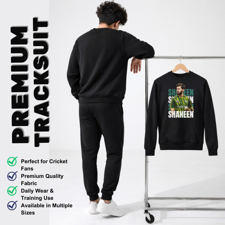 Champion Vibes Premium Fan Cricket Tracksuit – Shaheen Shah Afridi Cricket Tracksuit