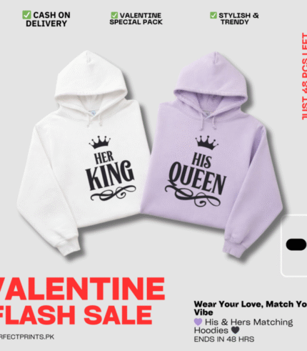 Love Edition Premium Valentine Couple Hoodies - Perfect Valentine Gift Set (Pack of 2)