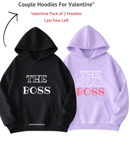 Valentine Couple Hoodies Soft Warm Matching Set His Hers Bundle