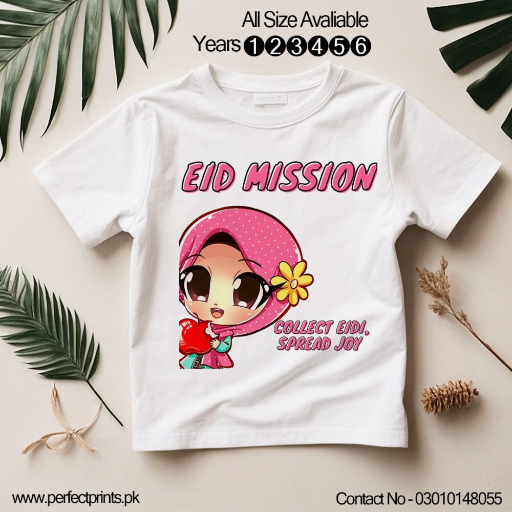 Eid Mubarak Eid Mission Kids Shirt 🌙 | Eid Ki Sabse Pyari Dress — Stock Sirf Eid Tak